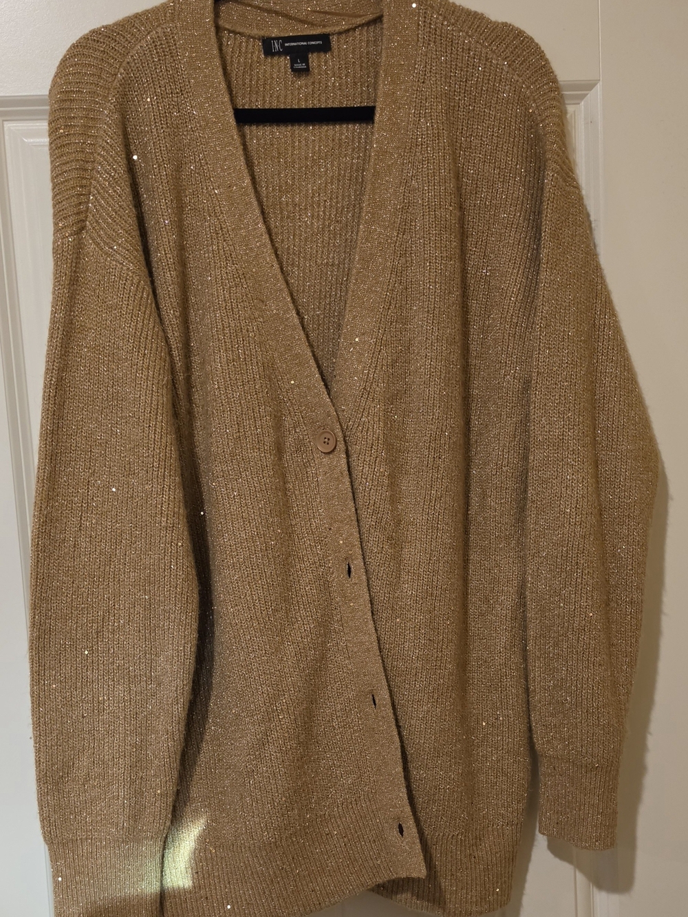 International Concepts Women's Sequin Knit Cardigan Size Large